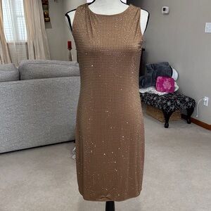 White House Black Market Bronze Mini Dress
